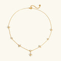 Gold Plated Diamond Clover Necklace