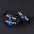 Glow in the dark zodiac sign braided bracelet
