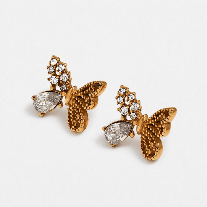 Wings of Grace Butterfly Stud Earrings