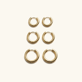 Gold-Plated Classic Huggie Hoop Earrings