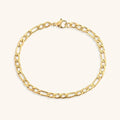 Gold-Plated Figaro Chain Bracelet for Women