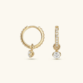 Gold-Plated CZ Huggie Earrings for Women