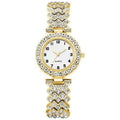 Women's rhinestone quartz bracelet watch