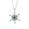 Zircon snowflake projection necklace for Christmas