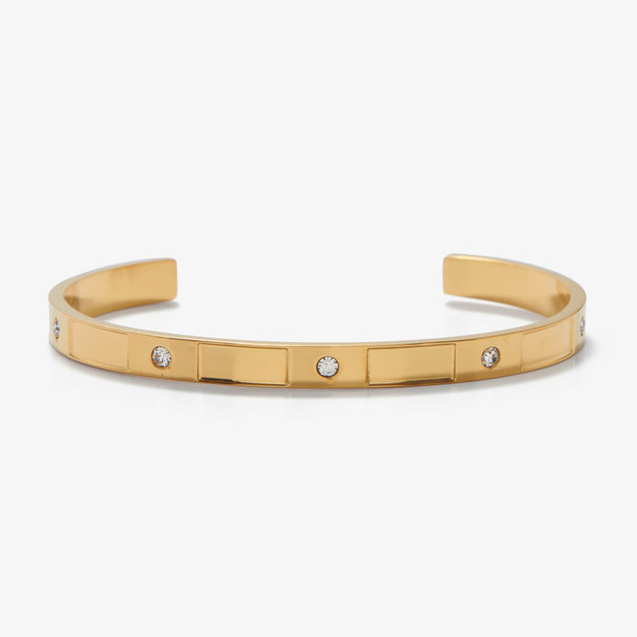 Women's Crystal Embellished Open Cuff Bangle Bracelet