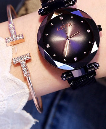 Women's Starry Sky Watch with Magnetic Mesh Strap