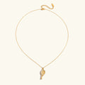 Gold-Plated Tennis Pendant Necklace for Women