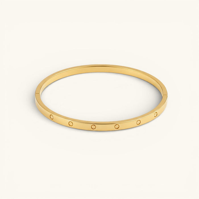 Thin Chain Link Bracelet with Hinged Clasp
