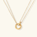 Gold-Plated Circle Pendant Necklace for Women