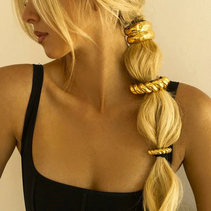 Women's Hammered Arch Hair Cuff Ponytail Accessory
