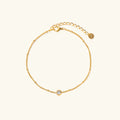 Gold-Plated Anklet with Diamond Simulant