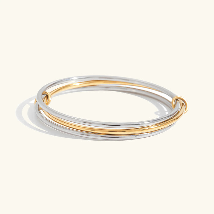 Gold Plated and Silver Plated Bangle Bracelet for Women