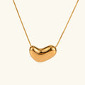 Gold-Plated Pendant Necklace with Stainless Steel
