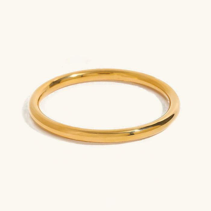 Smooth Bangle in 18k PVD Gold Plating with Polished Finish