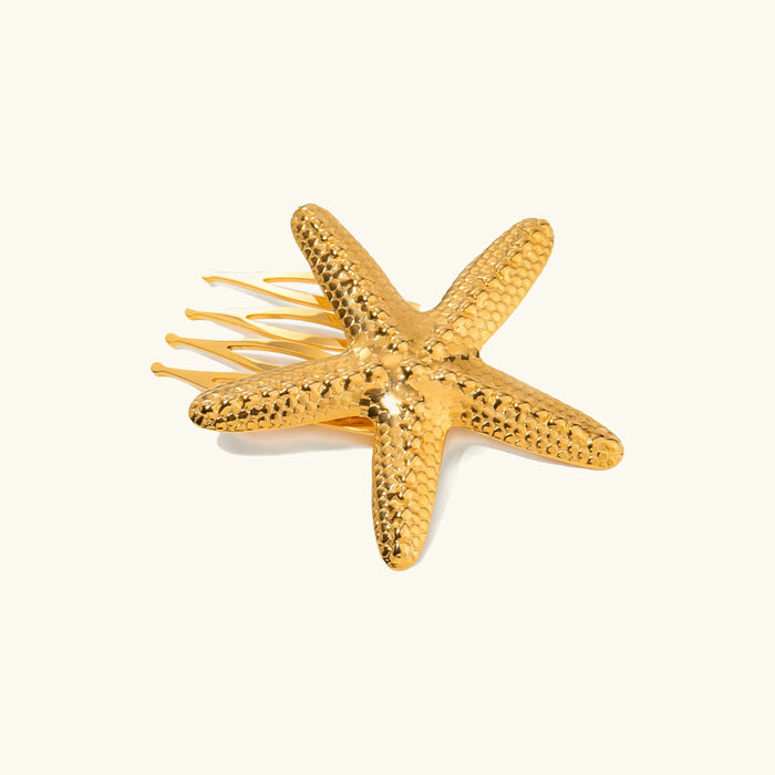 Starfish Hair Comb with Textured Detail