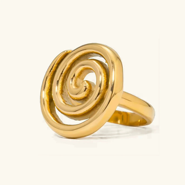 Women's Spiral Statement Ring with Open-Ended Design