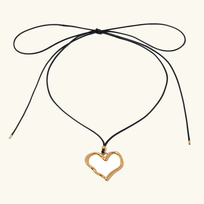 Gold-Plated Heart Pendant Necklace