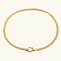 Gold-Plated Herringbone Chain Necklace for Women