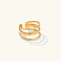 Gold-Plated 3-Layer Adjustable Ring
