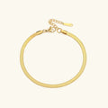 Gold-Plated Herringbone Chain Anklet for Women