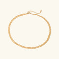 Gold-Plated Herringbone Layered Necklace