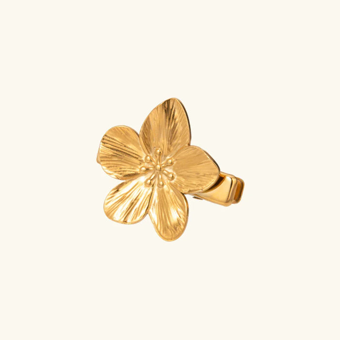 Women's Flower Hair Clip Gold-Tone for Everyday