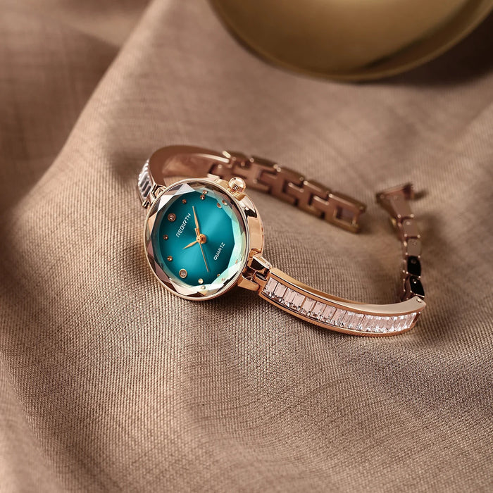 Women's Quartz Watch Crystal-Set Bracelet 24mm