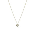Gold magnetic four leaf clover heart necklace