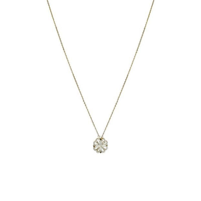 Magnetic Four Leaf Clover Heart Necklace, Two Ways to Wear