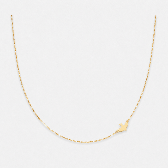 Women's Gold-Plated Bird Pendant Choker Necklace