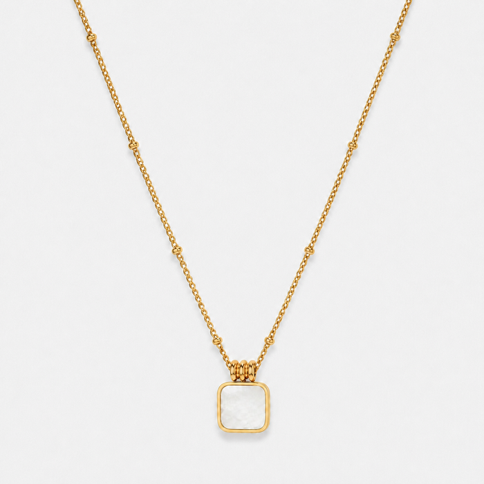 Women's Pearl Pendant Necklace with Adjustable Chain